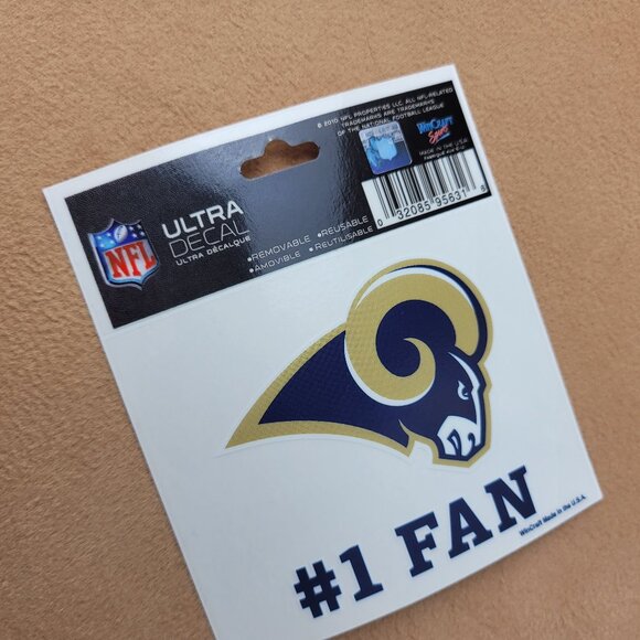 Vintage WinCraft ST. Louis Rams football plastic auto tag license plate &sticker - Picture 10 of 16